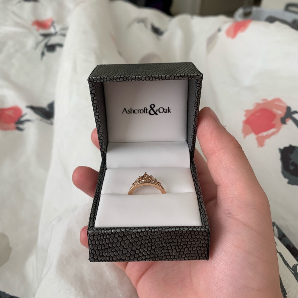 size 7.5 rose gold princess ring